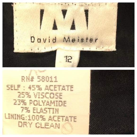 David Meister Black Sleeveless Jacquard Dress - Picture 8 of 8